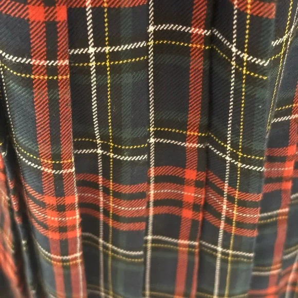 Vintage Haberdashery Christmas Tartan Plaid Pleated Skirt Size 12 - Picture 2 of 6